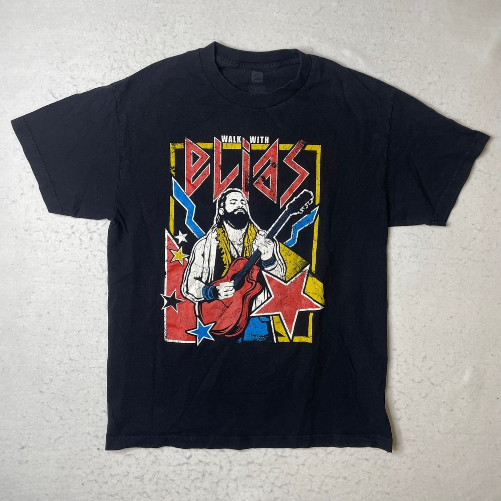WWE Elias Walk With Elias Graphic T‎ Shirt Black Mens Size L